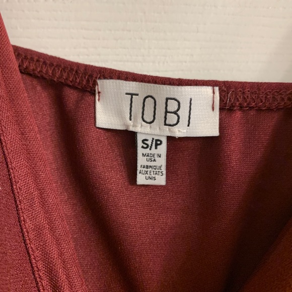 S Burgundy Tobi Dress NWT! - Picture 4 of 4